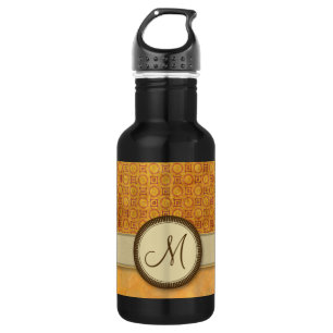 Botella De Agua Patrón de moneda de oro con moneda de fuego con mo
