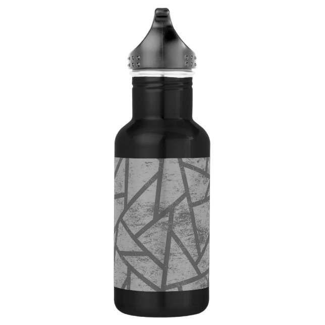 Botella De Agua Patrón de mosaico gris (Derecha)