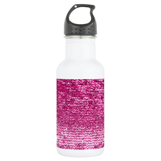Botella De Agua Patrón de mosaico rosa (Anverso)