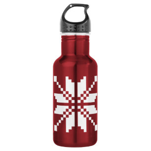 Botella De Agua Patrón de Navidades de copos de nieve de Navidad
