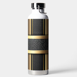 BOTELLA DE AGUA PATRÓN DE OBSERVACIÓN MODERNA DE BLACK Y ORO
