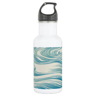 Botella De Agua Patrón de onda tradicional japonés