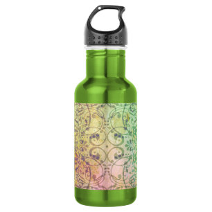 Botella De Agua Patrón de ornamento de arte antiguo para su diseño