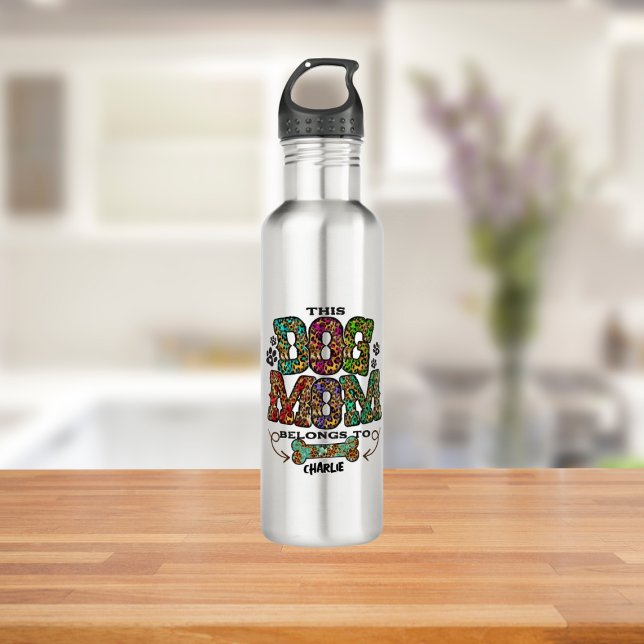 Botella De Agua Patrón de parches de leopardo occidental Perro Mam (Subido por el creador)