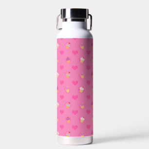 Botella De Agua Patrón de pastel rosa