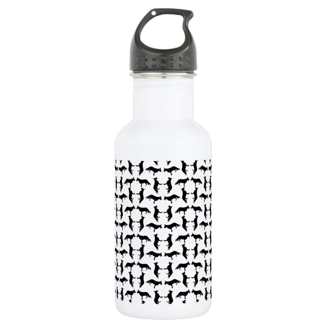 Botella De Agua Patrón de pastor alemán (Anverso)