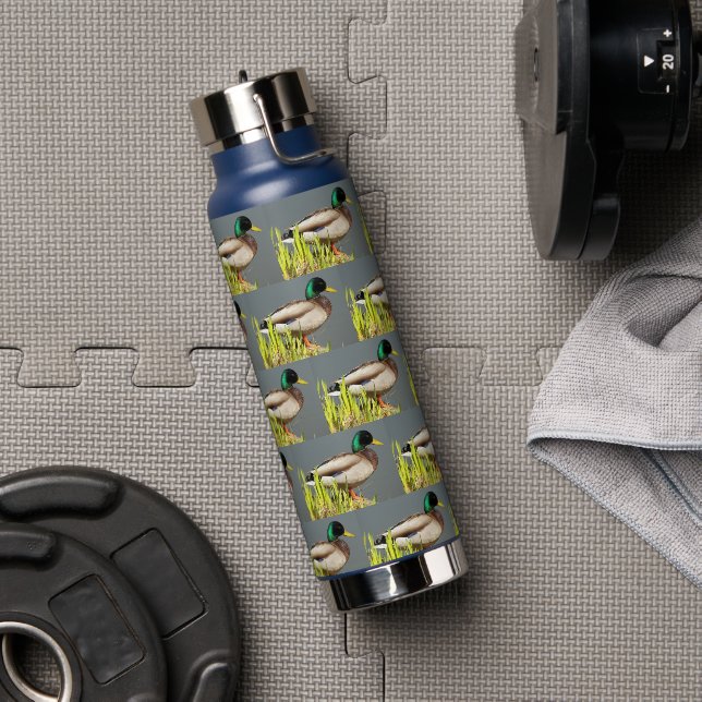 Botella De Agua Patrón de pato mallard masculino (Gimnasio)
