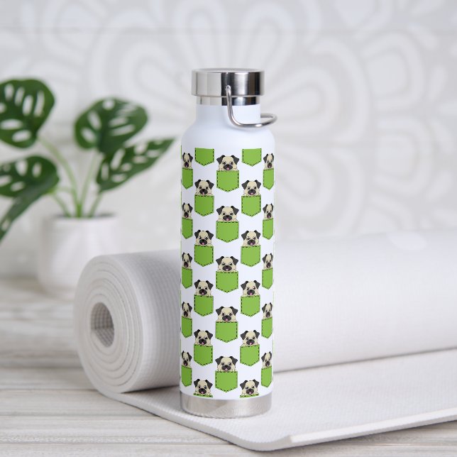 Botella De Agua Patrón de perro del Mascota de bolsillo (Yoga)