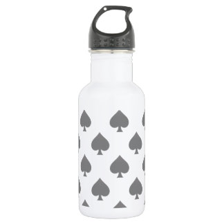 Botella De Agua Patrón de Picas Negro
