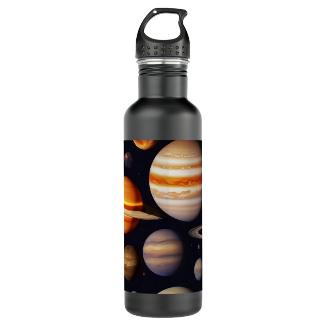 Botella De Agua Patrón de planetas (Anverso)