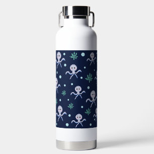 Botella De Agua Patrón de pulpo bajo el mar