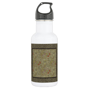 Botella De Agua Patrón de rama de sauce y lirio dorado de William