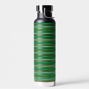 Botella De Agua Patrón de rayas verdes del día de San Patricio-546