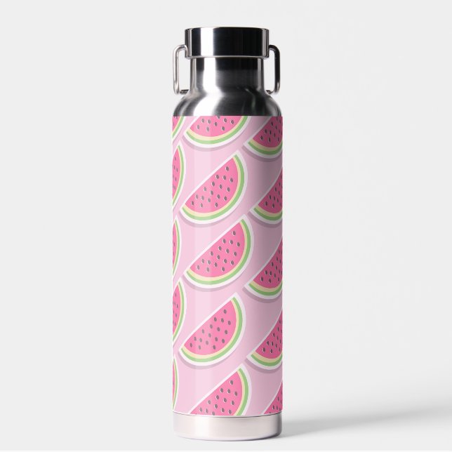 Botella De Agua Patrón de sandía rosa lindo (Delantero)