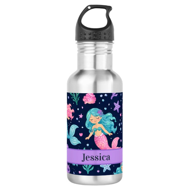 Botella De Agua Patrón de Sirena Adorable (Anverso)