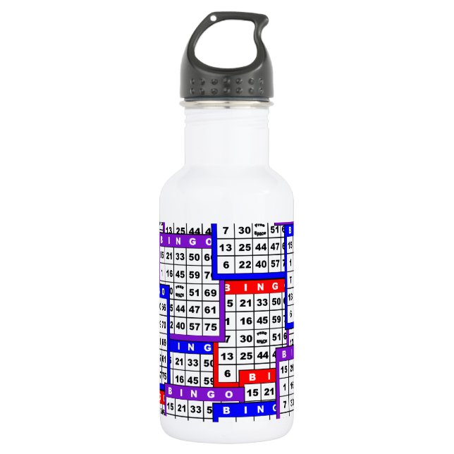 Botella De Agua Patrón de tarjetas de bingo (Anverso)