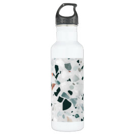 Botella De Agua Patrón de Terrazzo abstracto moderno