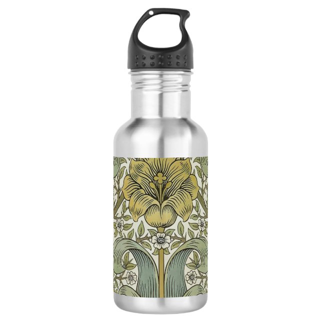 Botella De Agua Patrón de Thicket de la primavera de William Morri (Anverso)