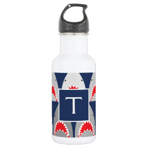 Botella De Agua Patrón de tiburón Agua de acero inoxidable