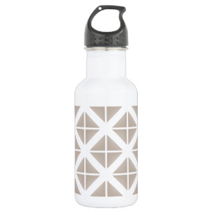 Botella De Agua Patrón de triángulo de moda de Beige