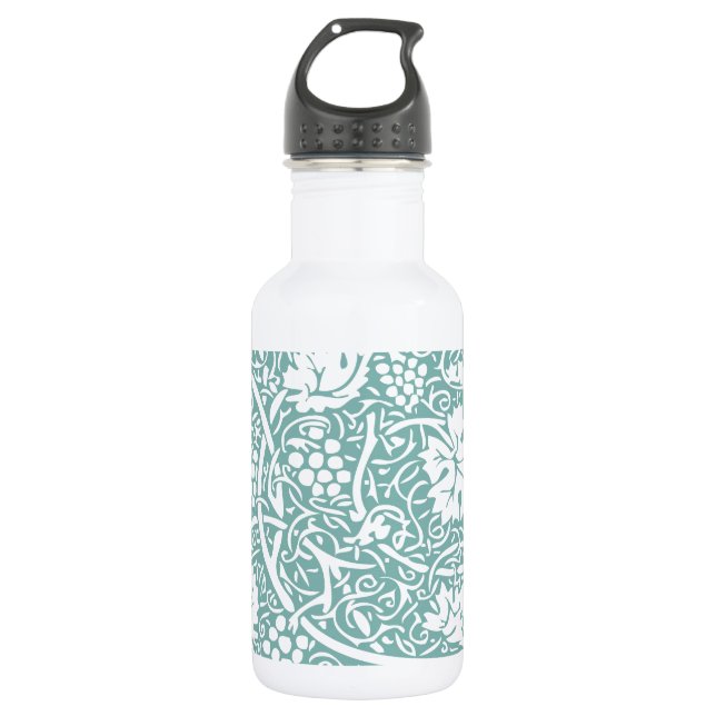 Botella De Agua Patrón de uva William Morris turquesa (Anverso)