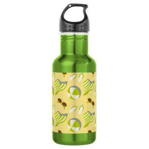 Botella De Agua Patrón de vacaciones en la playa con gafas de sol