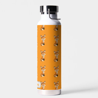 Botella De Agua Patrón de zorro floral lindo – Anima caprichosa de