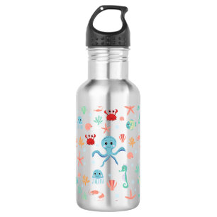 Botella De Agua Patrón del mundo marino