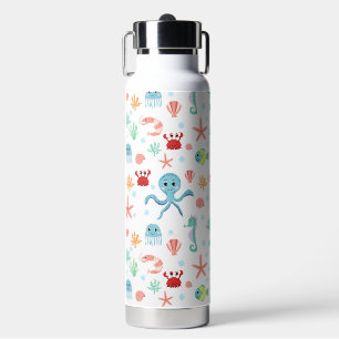 Botella De Agua Patrón del mundo marino