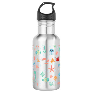 Botella De Agua Patrón del mundo marino