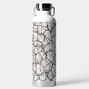 Botella De Agua Patrón Digital de Mármol Agrietado