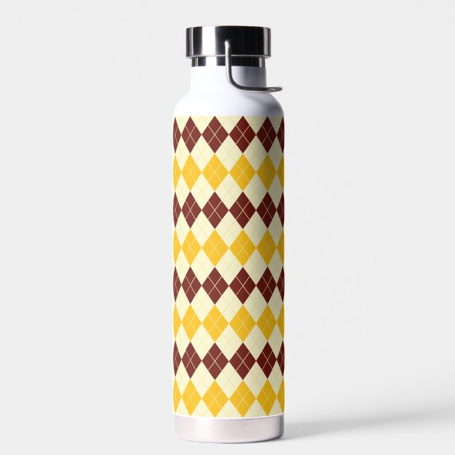 Botella De Agua Patrón escocés marrón - amarillo (Izquierdo)