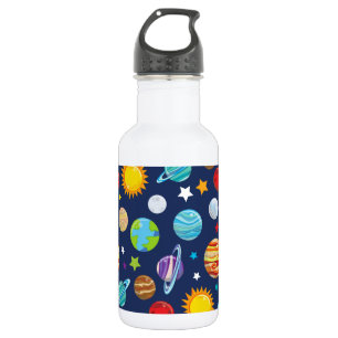 Botella De Agua Patrón Espacial, Planetas, Estrellas, Cosmos, Gala