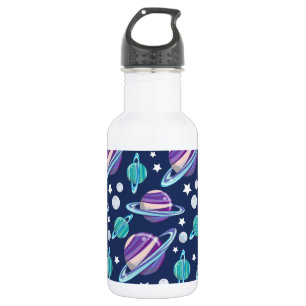 Botella De Agua Patrón Espacial, Planetas, Estrellas, Galaxia, Cos