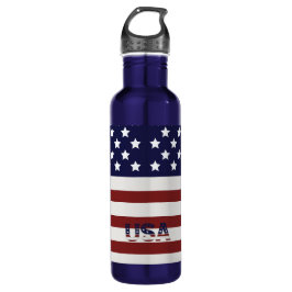 Botella De Agua Patrón estadounidense de bandera de Estados Unidos