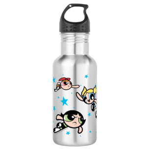 Botella De Agua Patrón estrella de Chicas Powerpuff