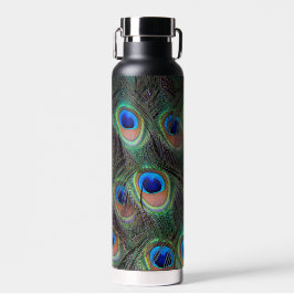Botella De Agua Patrón Eyespot Feather Peacock