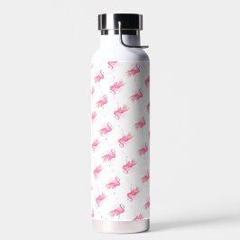 Botella De Agua Patrón Flamingo Rosa