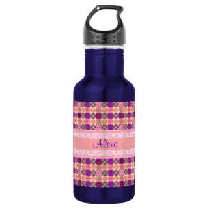 Botella De Agua Patrón floral