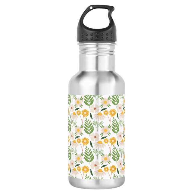 Botella De Agua Patrón floral (Anverso)