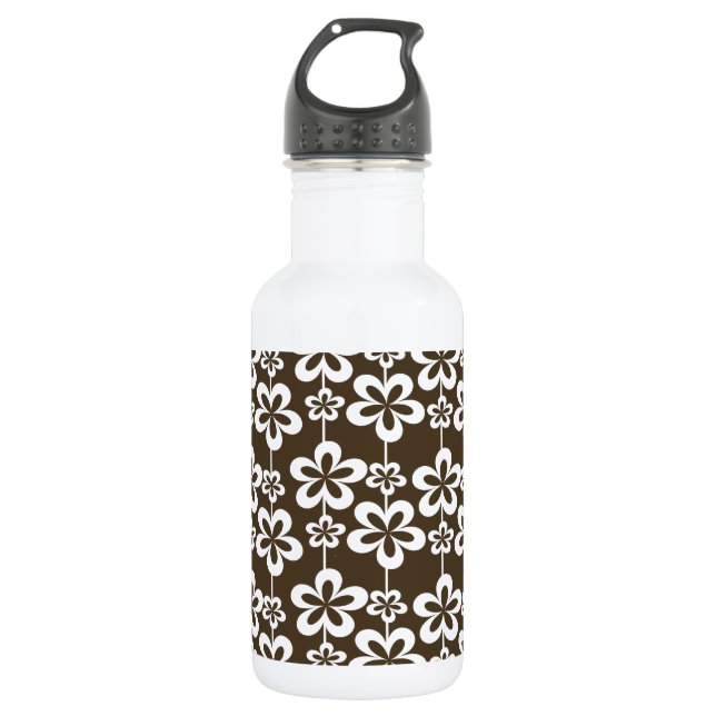 Botella De Agua Patrón floral de moda Girly (Anverso)