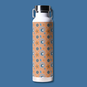 Botella De Agua Patrón floral de verano de Zesty