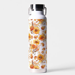 Botella De Agua Patrón floral otoñal B01