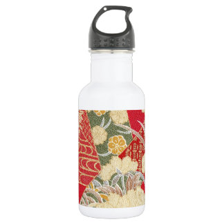 Botella De Agua Patrón floral, textil de KIMONO japonés