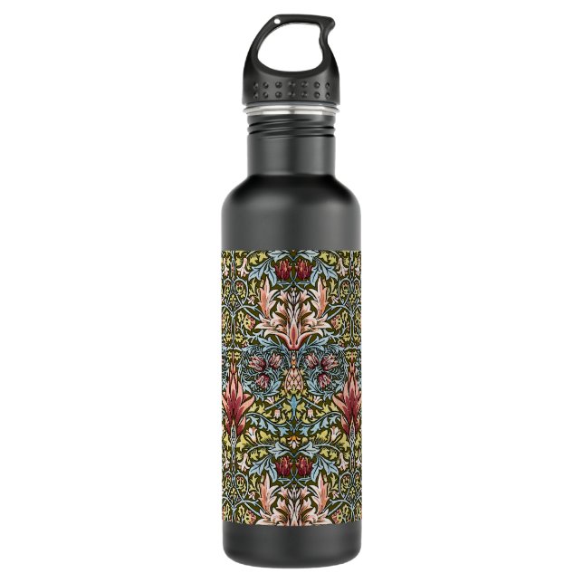 Botella De Agua Patrón floral William Morris Snakeshead (Anverso)