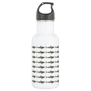 Botella De Agua Patrón fresco de los tiburones