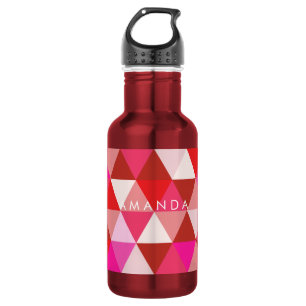 Botella De Agua Patrón geométrico de PixDezines