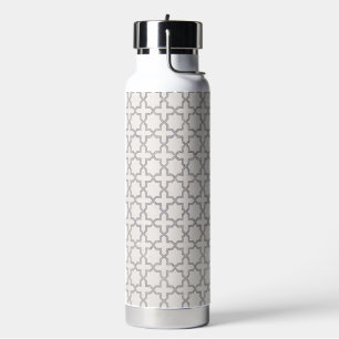 Botella De Agua Patrón geométrico islámico beige
