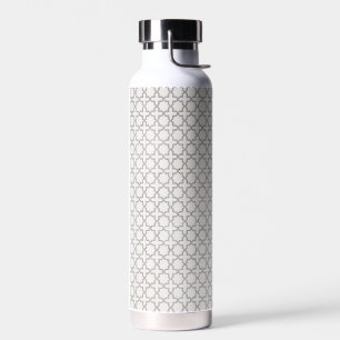 Botella De Agua Patrón geométrico islámico beige