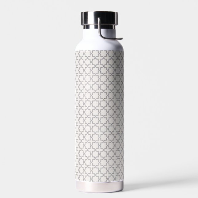 Botella De Agua Patrón geométrico islámico beige (Izquierdo)